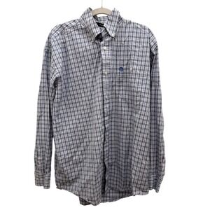 George Strait Collection by Wrangler Mens XL Plaid Button Down Shirt Long Sleeve